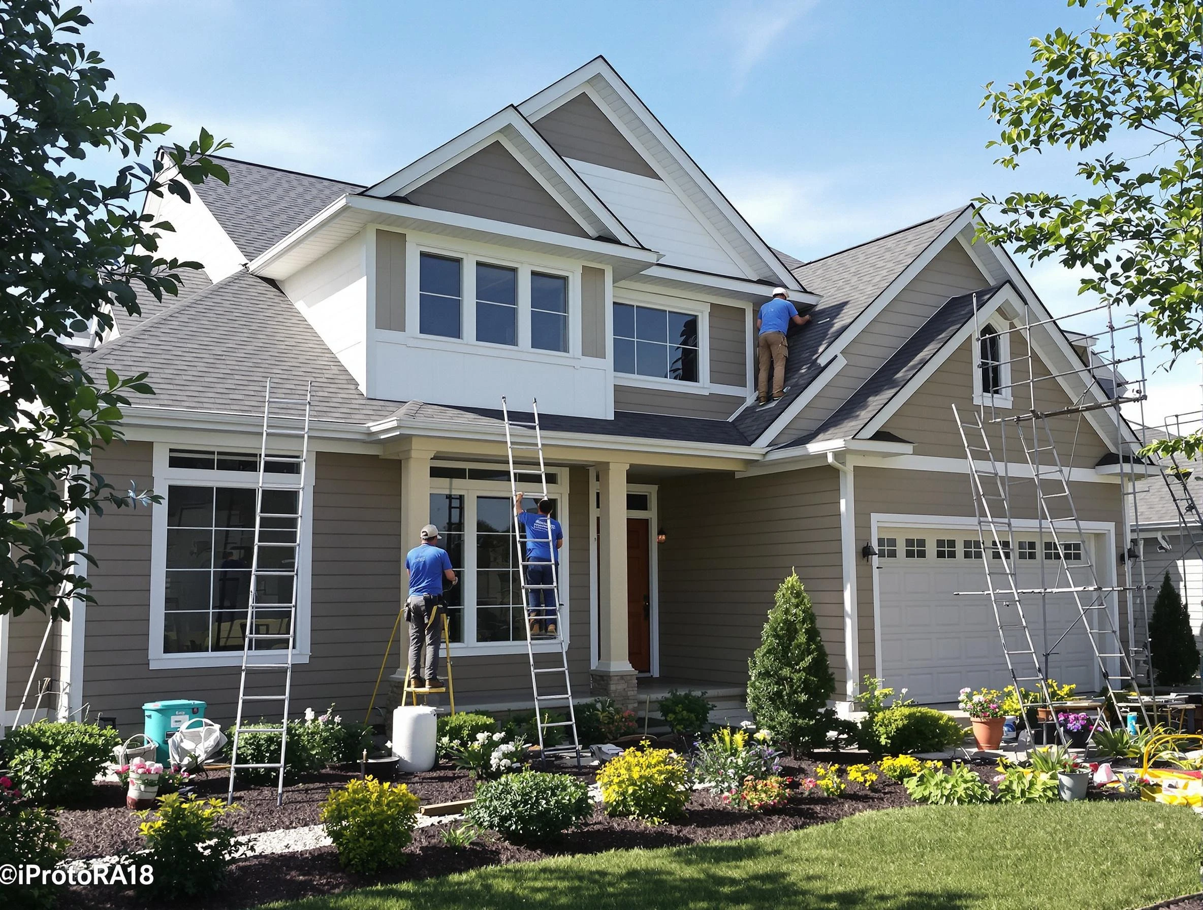 Detailed exterior painting by Mesa House Painters in Mesa